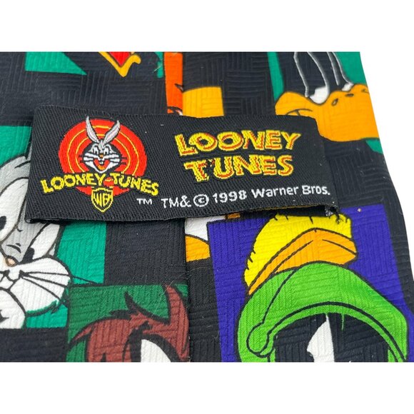 Vintage Looney Tunes Character Tie 1998 Polyester 56" L 4" W - Picture 2 of 11